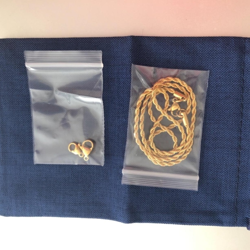 18k Real Gold Plated Rope Chain 3mm